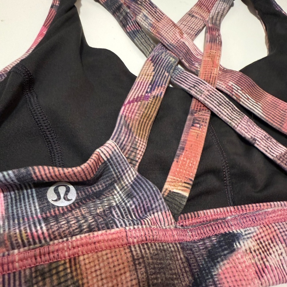 Lululemon stash sport  bra size 4 Multicolor Strappy - Picture 6 of 6